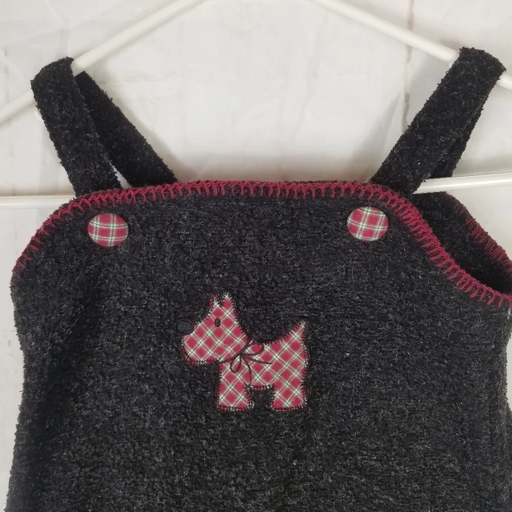 Simply Basic Scottie dog sweater suspender dress